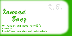 konrad bocz business card